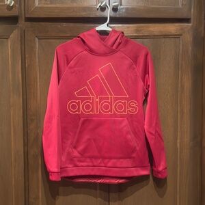 Adidas red pullover hoodie